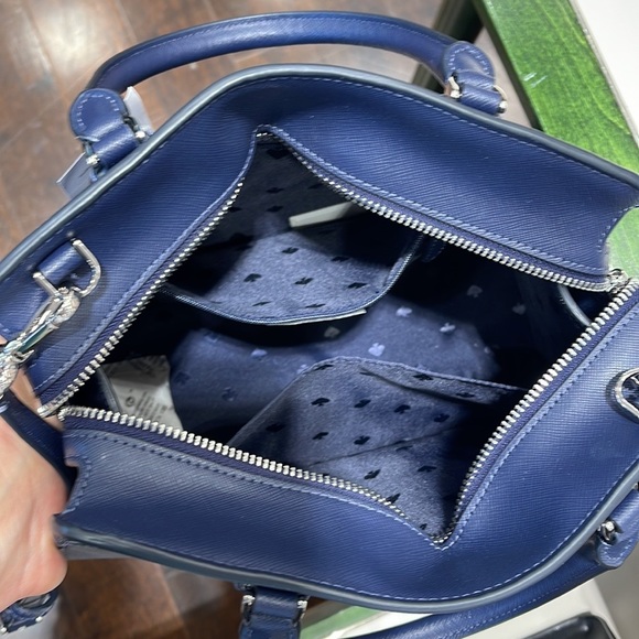 Kate Spade Madison Safiano Leather Medium Satchel Handbag 
Parisian Night 

NWT - Picture 16 of 16